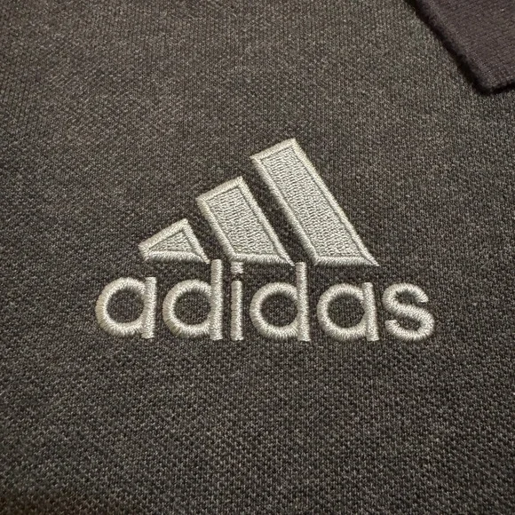 Adidas ALL BLACKS Polo Shirt Men's L New Zealand Rugby Black Embroidered logos